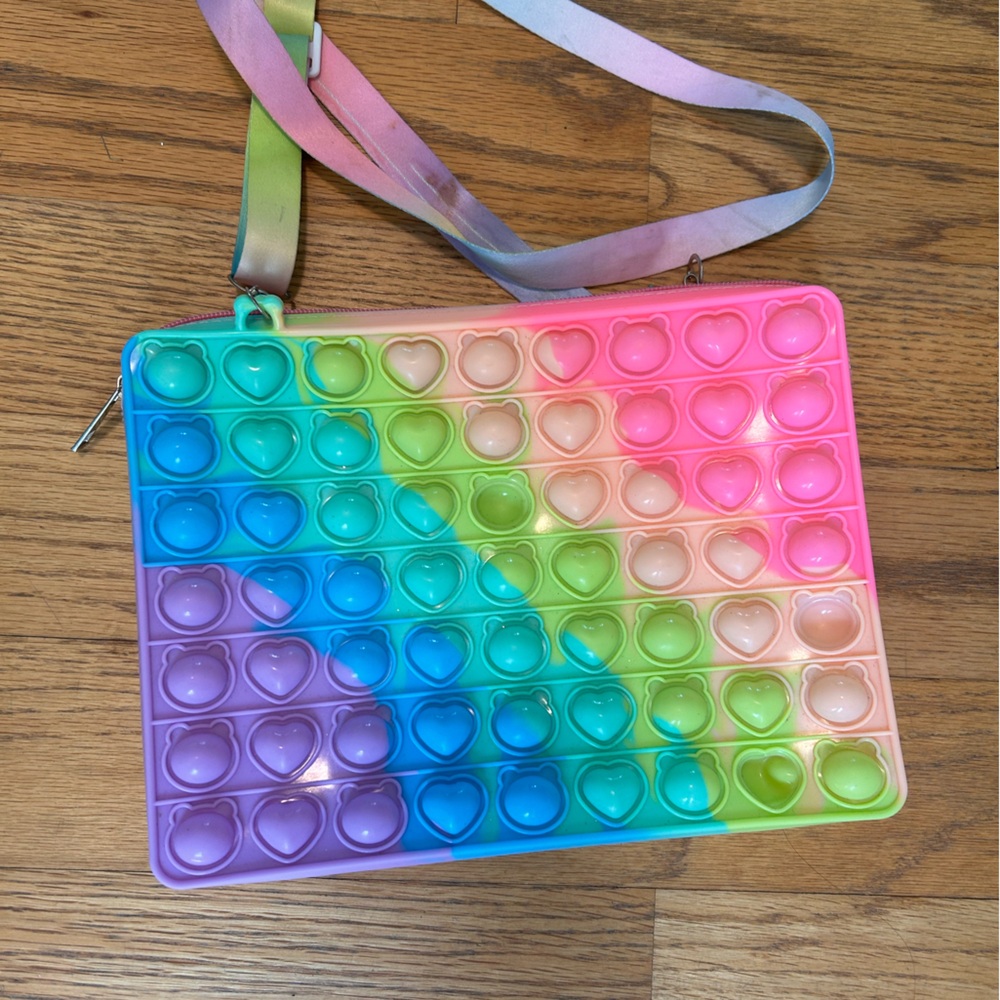 Colorful Heart Pop It Bag